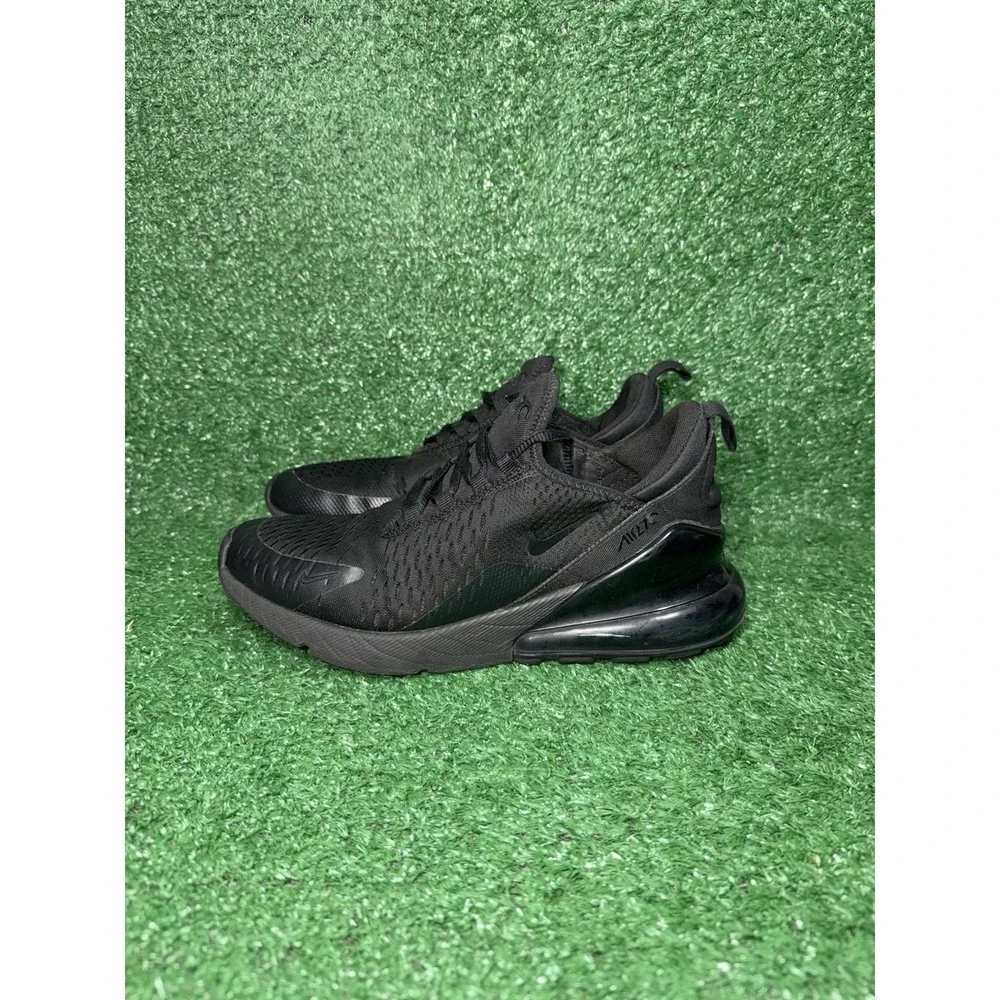 Nike Air Max 270 Womens Size 8 Boys 6.5 Black Running Shoes Comfort Gym Sneakers